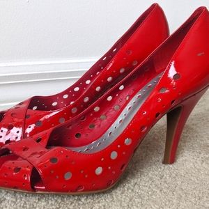 Red Patent Leather BCBGirls Stiletto Heels